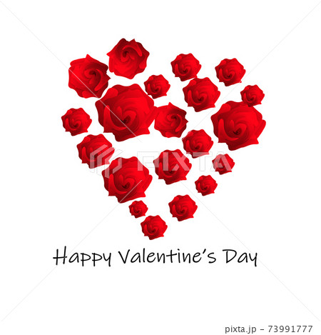 valentines day celebration love banner flyer or greeting card with red roses in heart shape valentines day celebration love banner flyer or greeting card with red roses in heart shape 73991777