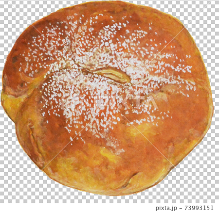 手描き　リアルなパン　水彩イラスト 73993151