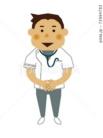 看護師のイラスト 男性のイラスト 医療関係の素材 男性看護師 求人用 職業のイラストレーション のイラスト素材