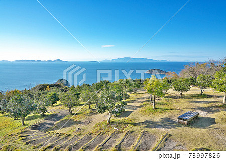 【万葉の岬より瀬戸内海を一望】 兵庫県相生市相生金ケ崎 73997826