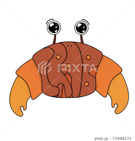 Croissant Crab In Cute Cartoon Style Fancy のイラスト素材