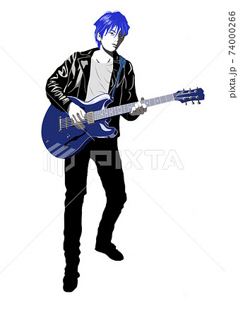 Illustration Of A Man Playing An Electric Stock Illustration
