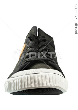 Vintage shoes, view of old sneakers. 74000429