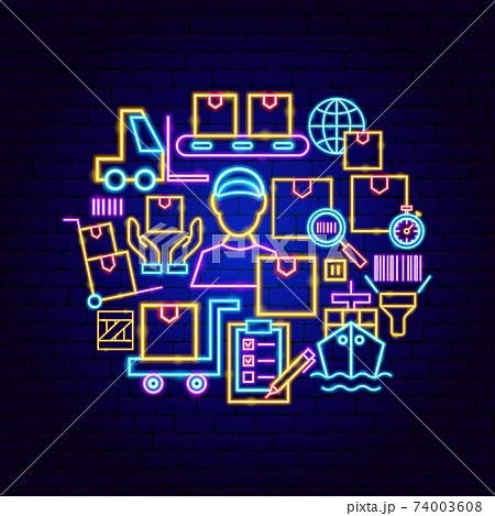 Cargo Logistics Neon Concept Cargo Logistics Neon Concept 74003608