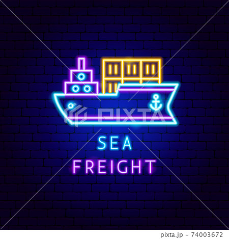 Sea Freight Neon Label 74003672