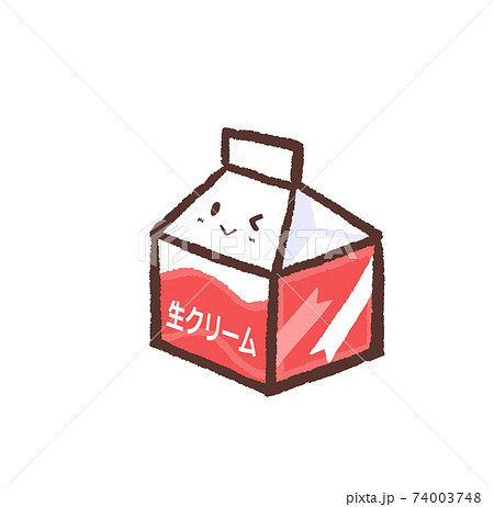 R もっとメルヘンな乳製品 生クリームbのイラスト素材