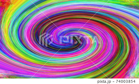 虹色の渦巻きのイラスト素材