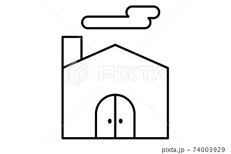 白黒の葬儀アイコン、火葬場 74003929