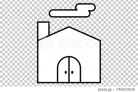 白黒の葬儀アイコン、火葬場 74003929