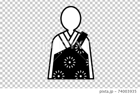 黑色和白色的葬禮圖標,牧師 黑色和白色的葬禮圖標,牧師 74003935