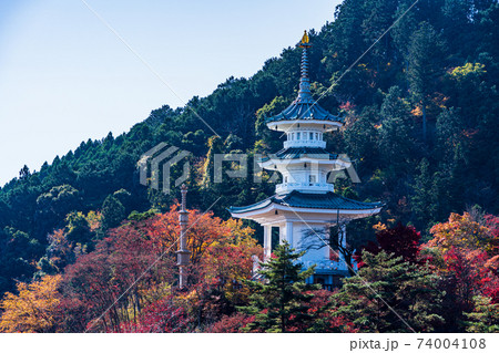 （埼玉県）秋の白雲山鳥居観音　玄奘三蔵塔 74004108