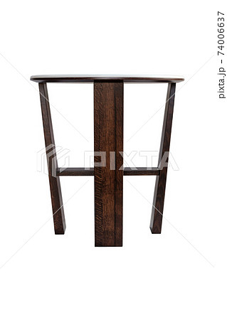 Wooden coffee table with acrylic table top on white background 74006637