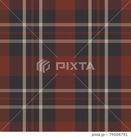 Tartan plaid pattern in red. Print fabric texture seamless. Check vector background. 74006791