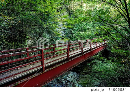 癒しの渓谷　白倉峡しぶき橋 74006884