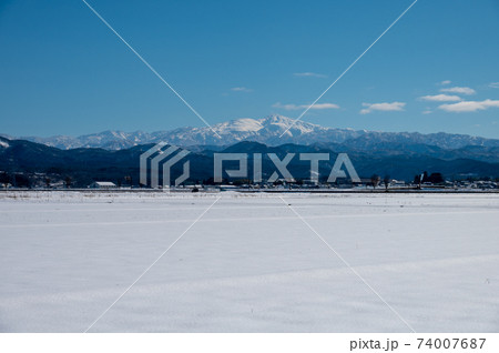 霊峰白山　白山　石川県能美市から／2021年1月撮影 74007687