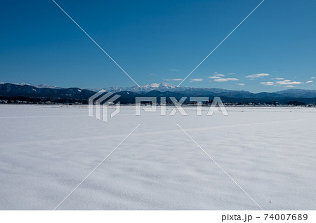 霊峰白山　白山　石川県能美市から／2021年1月撮影 74007689