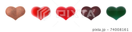 Valentines heart 3D illustartion 74008161