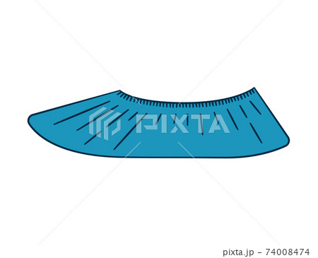 Shoe covers. Protective medical covers. Isolated vector illustration 74008474