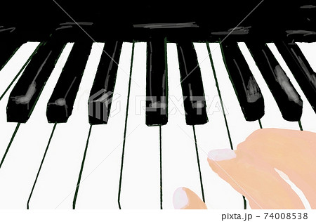 ピアノを弾く人の手のイラスト素材