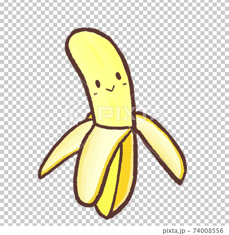 R もっとメルヘンな果物 バナナ 皮 むきaのイラスト素材