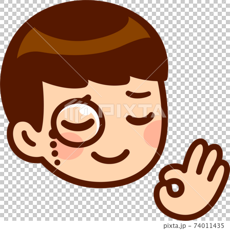 Cartoon boy classy monocle 74011435