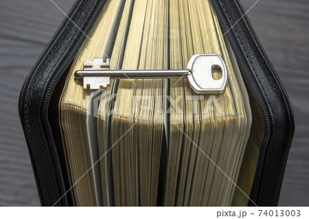 the key lies on the bible book.  74013003