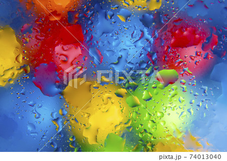 abstract background texture in the form of blurry color round spots 74013040