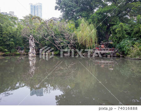 Cloudy view of the Lou Lim Ioc Garden Cloudy view of the Lou Lim Ioc Garden 74016888