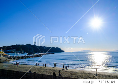 【神奈川県 江ノ島】湘南の海風景 【神奈川県 江ノ島】湘南の海風景 74018184