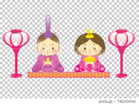 Illustration material: Hinamatsuri background illustration pink tone with copy space Illustration material: Hinamatsuri background illustration pink tone with copy space 74020956