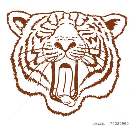 22年 寅年 年賀状用虎イラストのイラスト素材