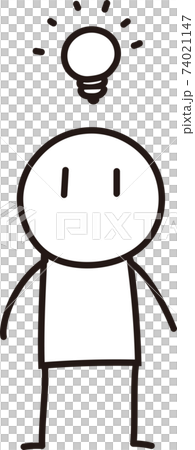 沒有性別，閃爍的東西和頭頂的燈泡點亮 74021147