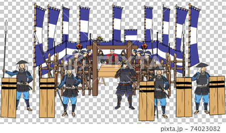 和風イメージ　合戦本陣 　背景ナシ 74023082