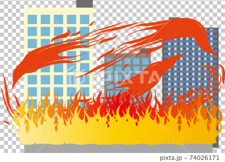 Image of building fire (city fire) Image of building fire (city fire) 74026171