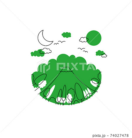 Sdgs 目標15 陸の豊かさも守ろう のイメージイラスト のイラスト素材