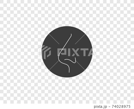 Body, nose, smell icon. Vector illustration, flat. 74028975