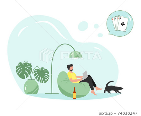 Relaxing at home People Playing cards Online Game Relaxing at home People Playing cards Online Game 74030247