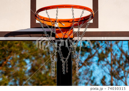 Basketball hoop close-up 74030315