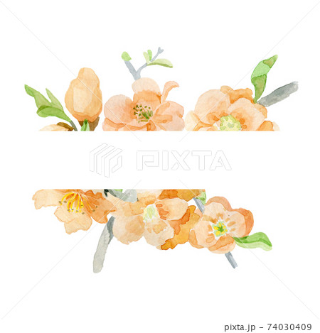 Pastel Watercolor Flowers Art Background peach spring Pastel Watercolor Flowers Art Background peach spring 74030409