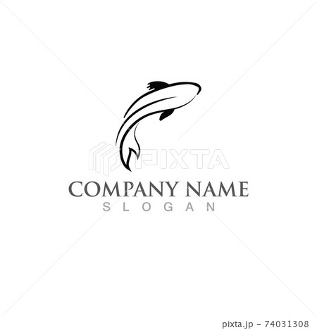 Fish koi  logo and symbol vector 74031308