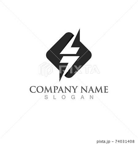 Thunderbolt logo and symbol vector image 74031408