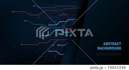 Abstract background electronic print circuit...のイラスト素材 [74031546] - PIXTA
