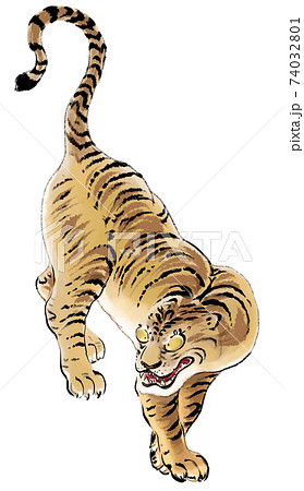 狩野探幽の虎-カラーのイラスト素材 [74032801] - PIXTA