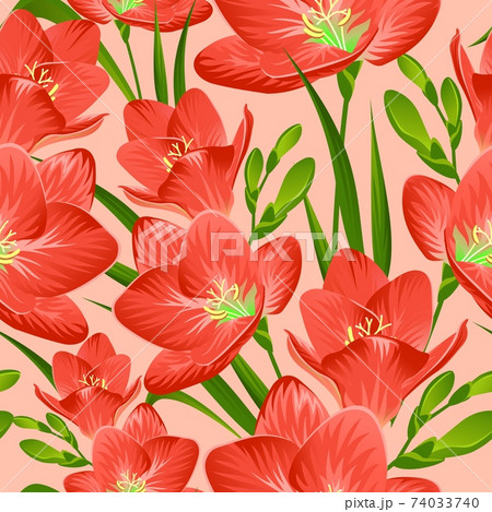 Seamless background with freesia 5.eps 74033740