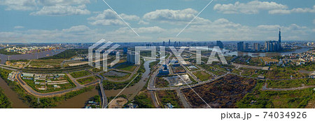 Beautiful cityscape view of Saigon Vietnam 74034926