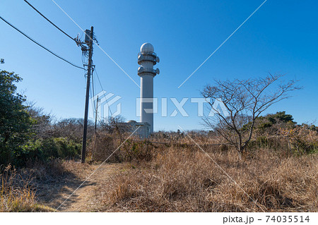 大楠平にある大楠山レーダ雨量観測所 大楠平にある大楠山レーダ雨量観測所 74035514