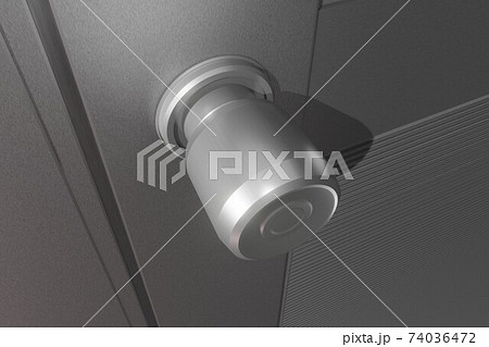 ドアノブ(アルミドア/3DCG) 74036472
