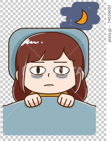 不眠・睡眠障害に悩む女性 不眠・睡眠障害に悩む女性 74039097