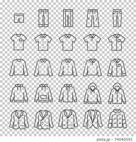 25 Icon Set No.42 (Clothing) 74040591