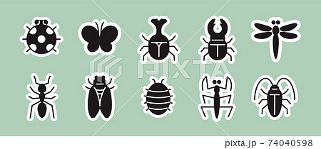 10アイコンセット（生き物／虫） 74040598
